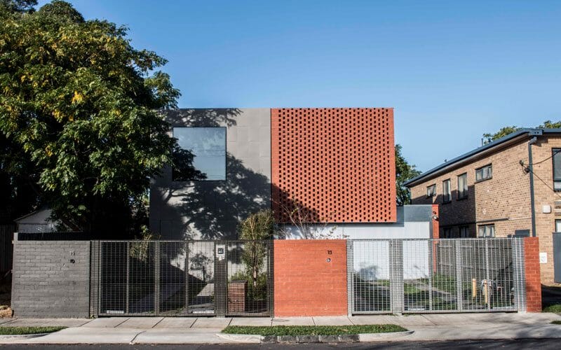 Flatlock cladding in elZinc Slate at Clarence Houses, Melbourne