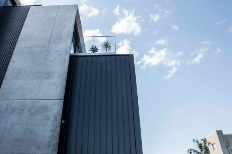 Martin Street Apartments feature Standing Seam and Interlocking panels